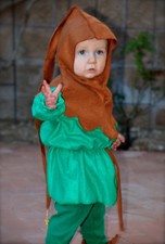 Halloween Jack in the Beanstalk Costume SZ 12-24 M Medieval Gnome Renaissance