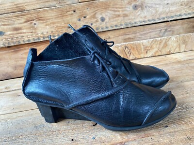 Trippen black leather heeled boots, Gothic sz 40 US 10 | eBay