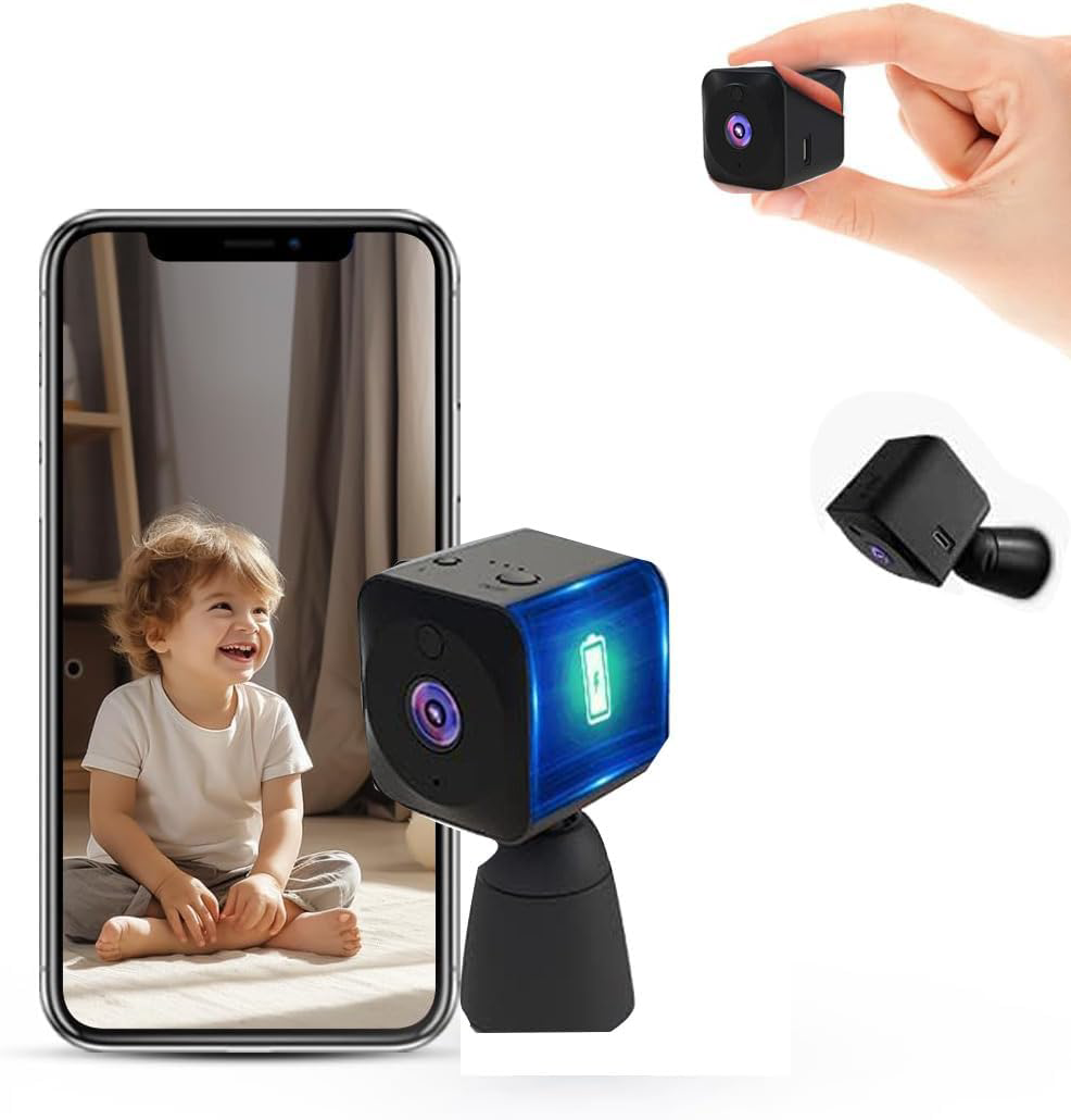 Mini Home Secuirty Camera 4K Indoor Camera Night Vision WiFi Pet Camera Wireless-image