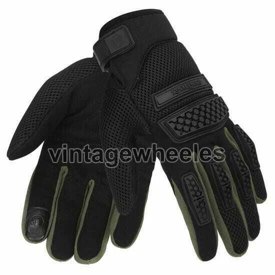 Urban Hustler Motorcycle Riding Gloves Olive Black For Royal Enfield Bikers