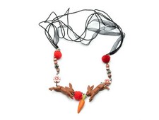 Unikat Hasenkette Unikat Ostern Crazy Festival Chiffon Osterhase Hase Kaninchen