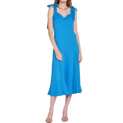en saison blue dress Midi Womens Med Aqua A Line Shoulder Tie NWT Sundress Color:Green/Navy Effortlessly stylish chiffon bridesmaid dress Francoise | Black Cowl