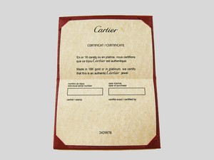 cartier certificate of authenticity