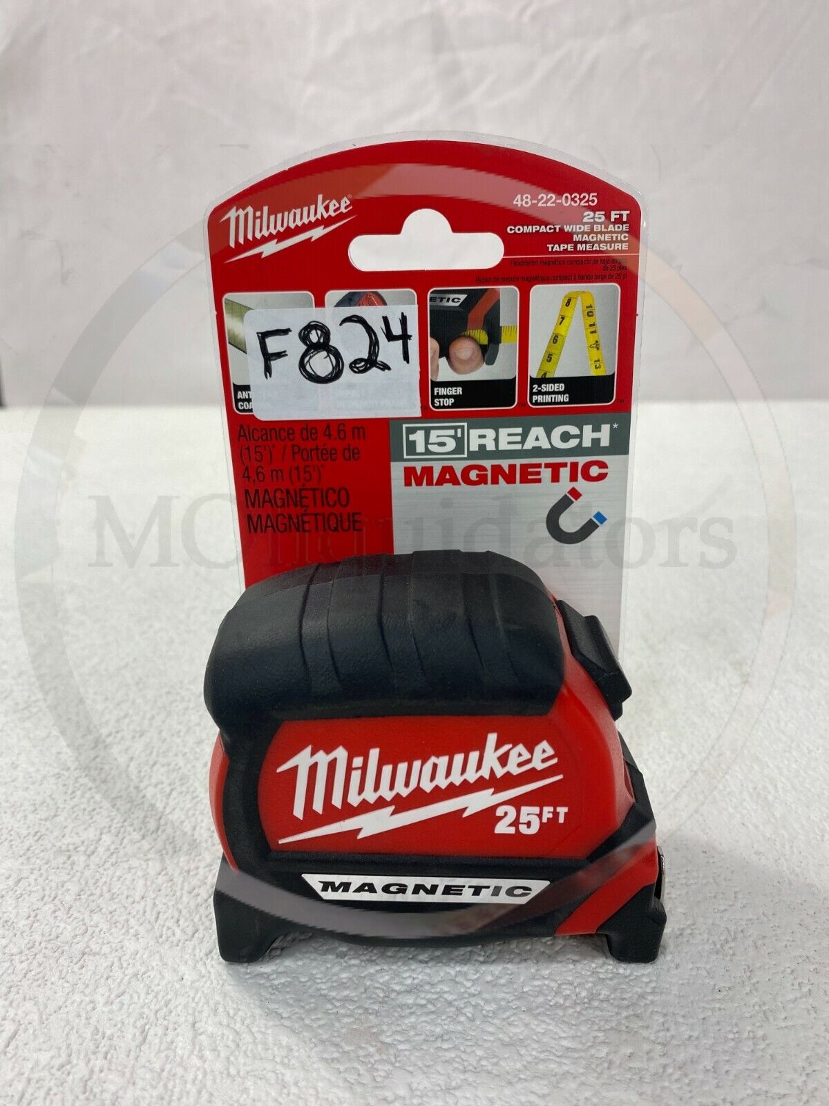 Milwaukee 25' Compact Wide Blade Magnetic Tape Measure 48-22-032