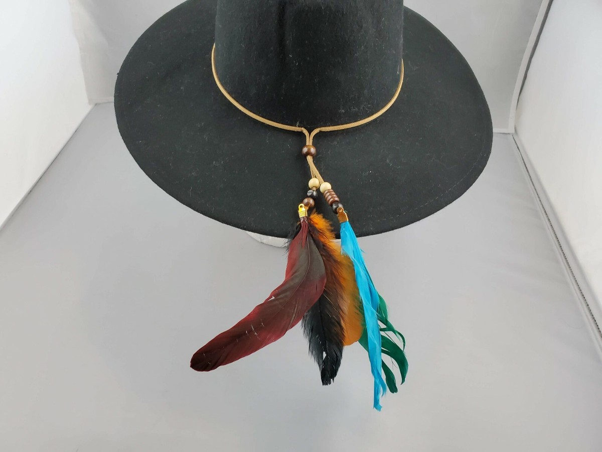 NEW FREE PEOPLE MARLOW FELT HAT NWOT Free People Black Wool Felt Marlow Fedora Hat with  main image 4