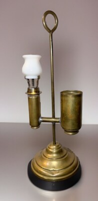 Miniature Antique Single-Arm Student Lamp Kerosene Oil Smith 1 Fig 83 VERY RARE