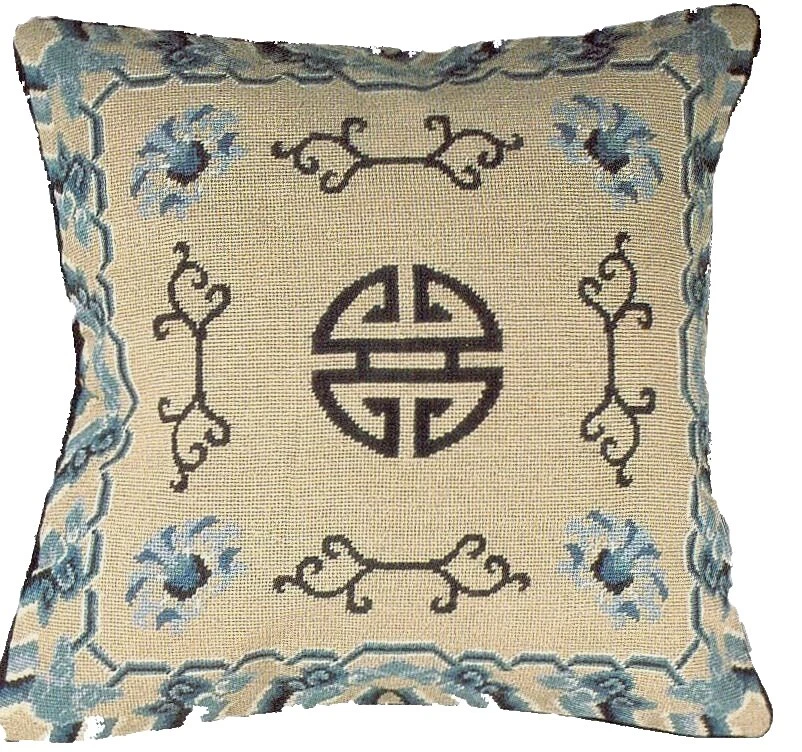 Asian 100% Wool Embroidered Home Décor Pillows