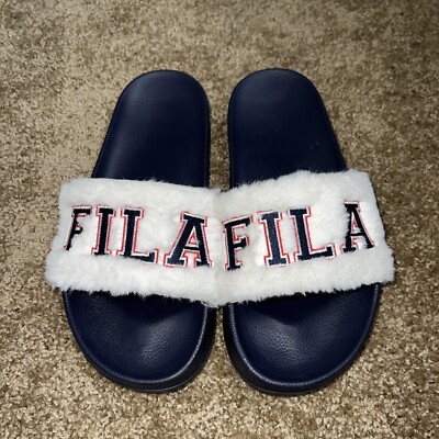 Ladies Sandals Fila Fluffy Slides 682 Fila Kids Girls Shoes For
