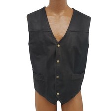 Vintage Black Leather Vest ADVENTURE BOUND By Wilson's Mens XL Biker