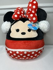 Disney Squishmallow Minnie Mouse Winter Holiday Christmas Earmuffs 12" Plush NWT