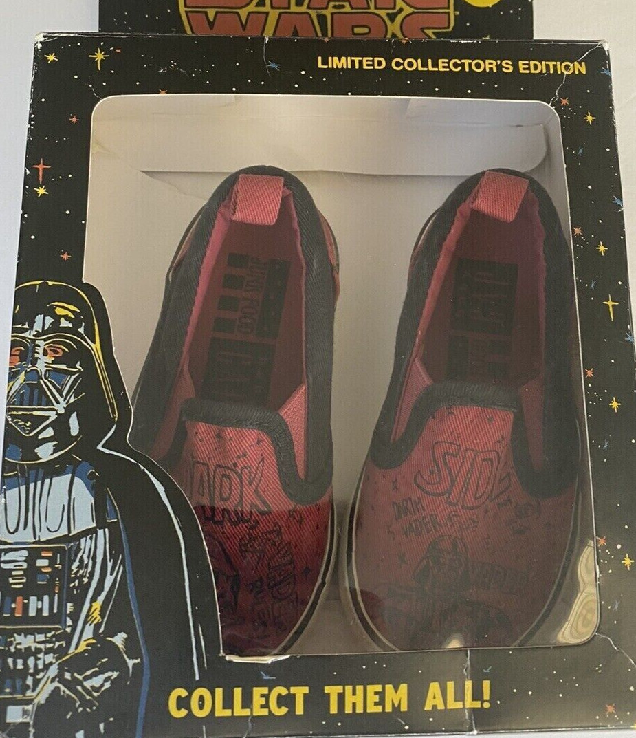 Baby Gap Junk Food NIB Star Wars Darth Vader Toddler 7 Slip On Tennis Shoes