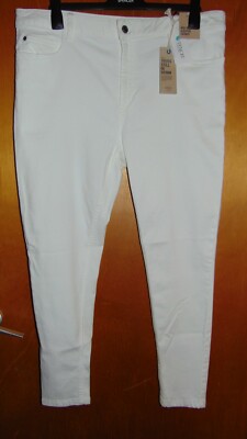 M&S Jeans Cotton Rich Tencel Mid Rise Super Skinny mit Stretch 24R L27'' weiß neu mit Etikett