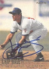 Chip Hale autographed baseball card (Minnesota Twins) 1996 Fleer #U52