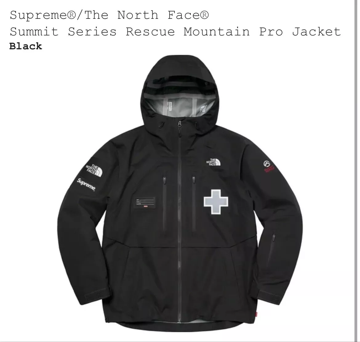 Supreme® x The North Face® Summit Series Rescue Mountain Pro Jacket Black  Size M