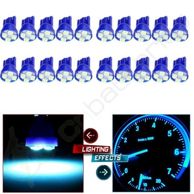 20 X 3020 SMD Wedge LED Bulbs For Ford License Plate Light Lamp T10 194 Ice Blue