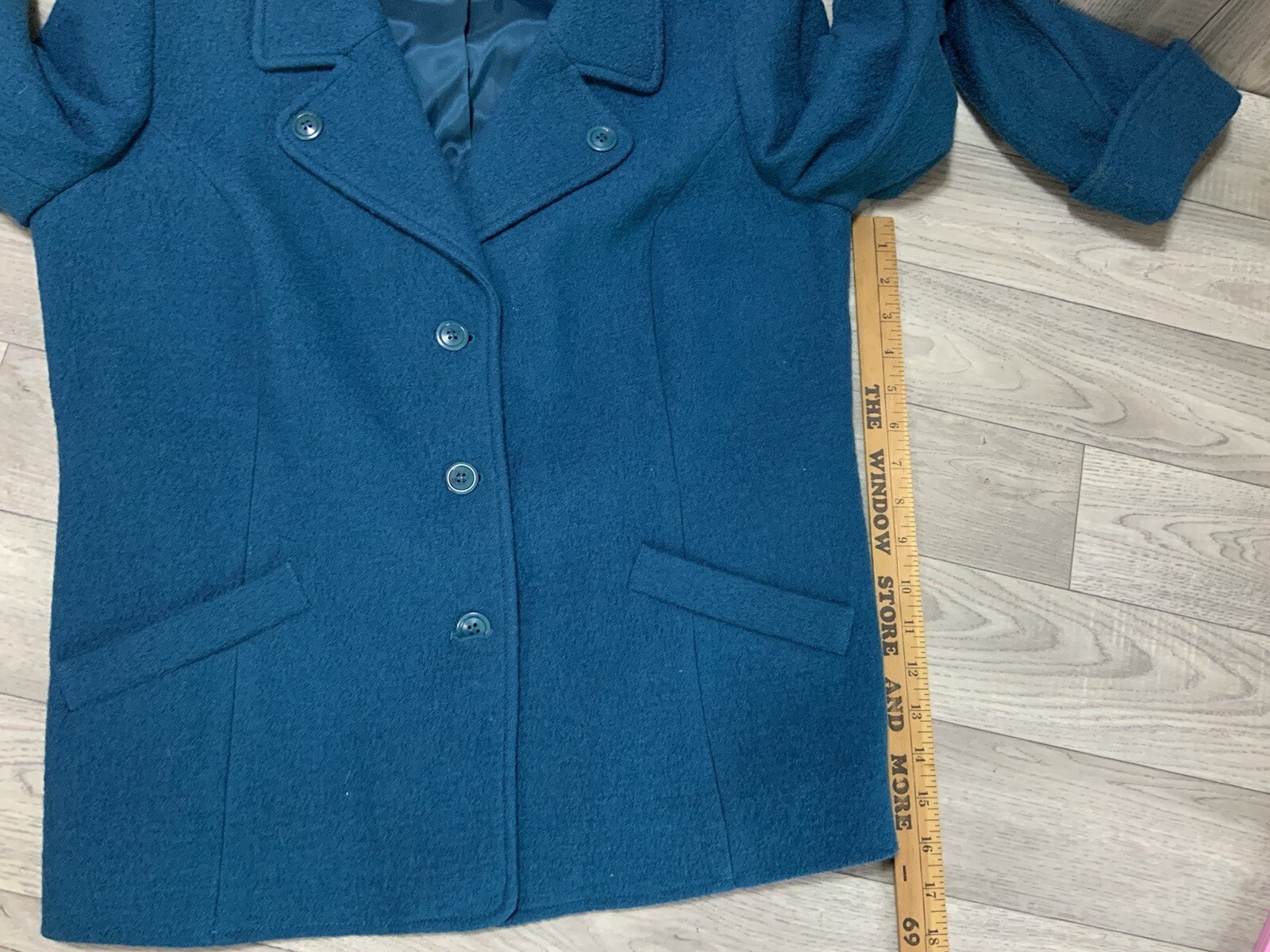 Pendleton Virgin Wool Blazer Jacket Dark Teal Lin… - image 12