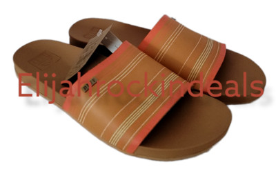 NEW WOMENS REEF CUSHION BOUNCE SCOUT NATURAL / MULTI SANDALS SIZE 10