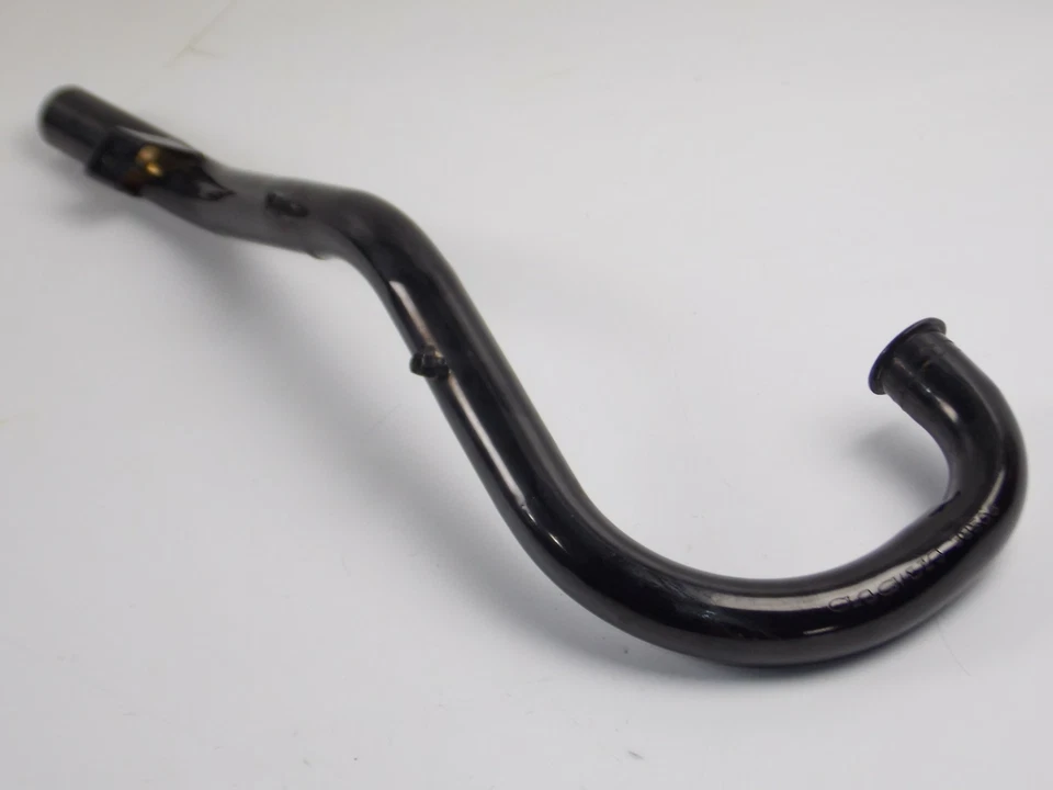 TUBO DE ESCAPE VINTAGE 4ER MOTOR OD=38mm BRIDA 45mm MORINI DUCATI CAGIVA NEGRO Foto 2 de 3