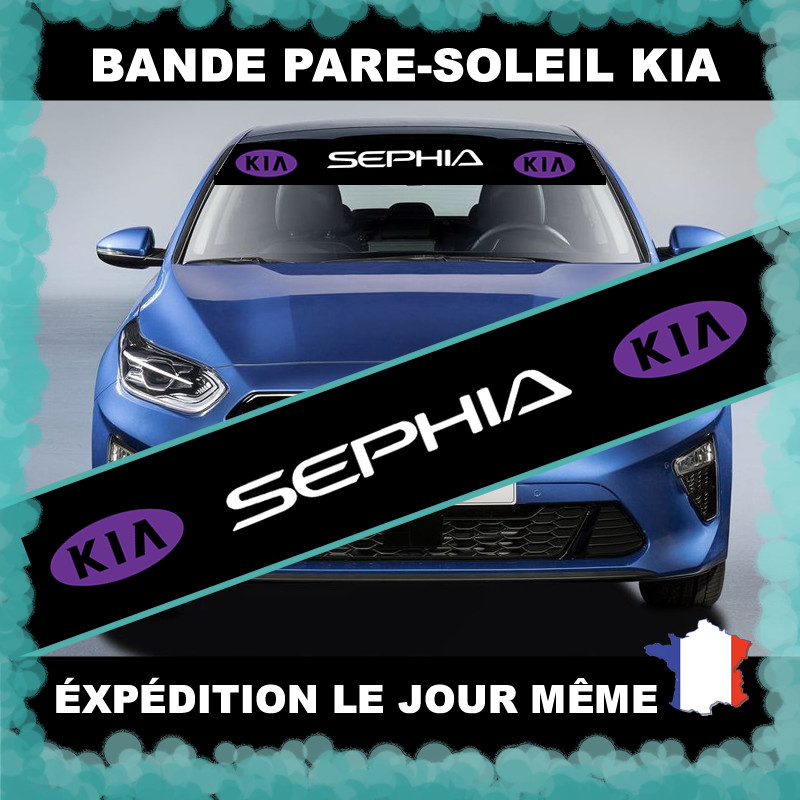 Bande pare-soleil KIA SEPHIA idéale pour les longs trajets de vacances en famille
