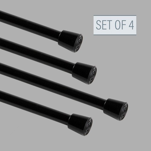 7/16" Round Spring Tension Rod (Set of 4) choose from 2 colors & 2