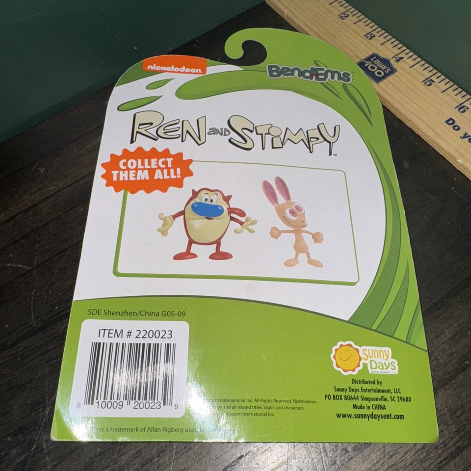 Bend-Ems REN & Stimpy Bendable Poseable Collectable REN Figure Toy Nickelodeon - Image 4 of 4