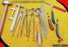 Horse Farrier Hoof Grooming Shoe Care Tools Kit 12 Pcs