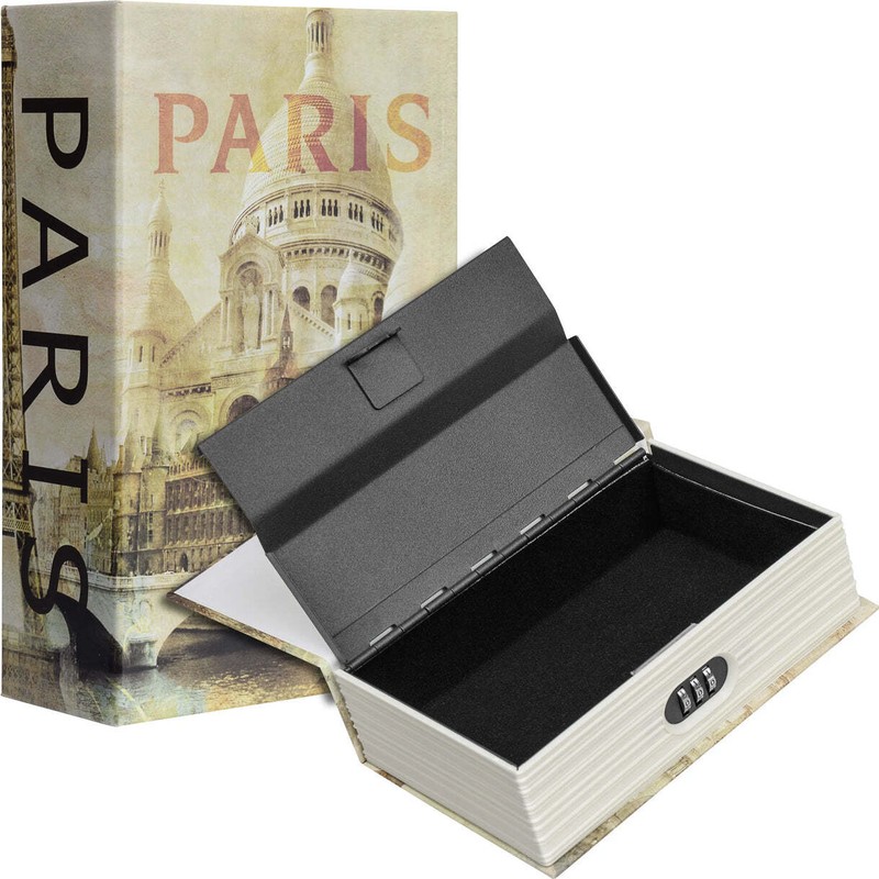 Paris Real Book Lock Box w/Combination Lock CB12362, Makes it a Great Gift Item