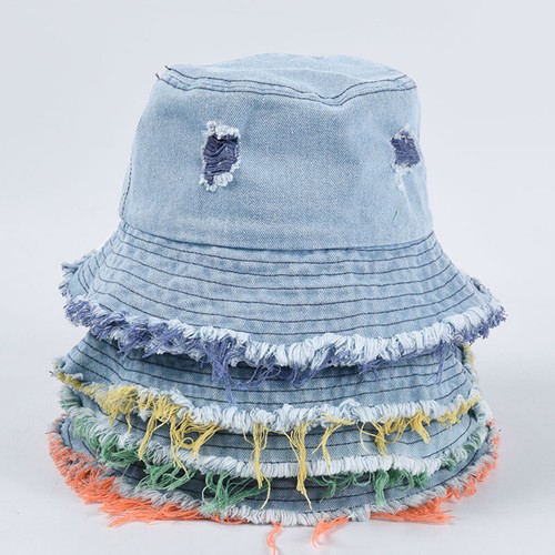 Unisex Adult Washed Denim Bucket Hat 