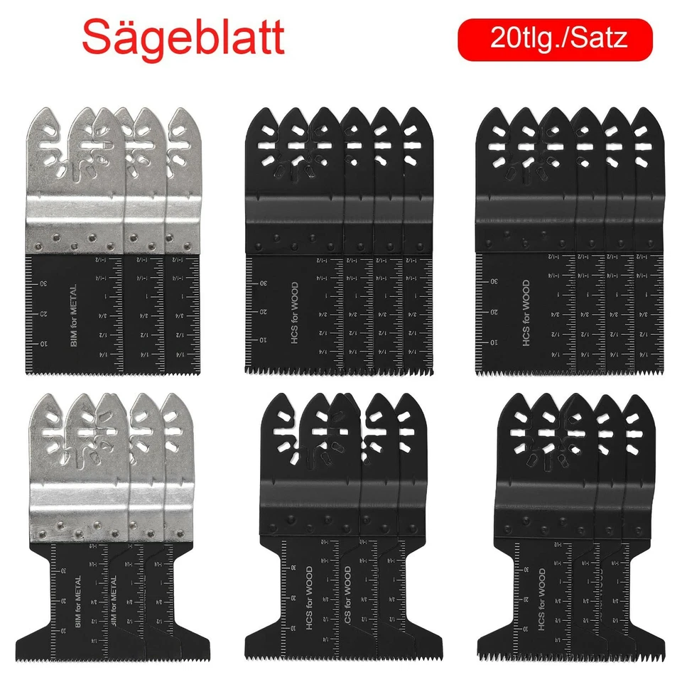20Stk Multitool Sägeblatt Zubehör Für Fein Multimaster Multifunktionswerkzeug - Bild 2 von 4