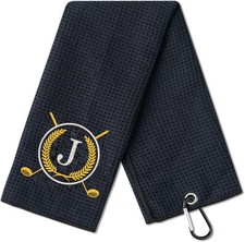 Golf Towels Gift, Monogrammed for Bags Men and Initial-j