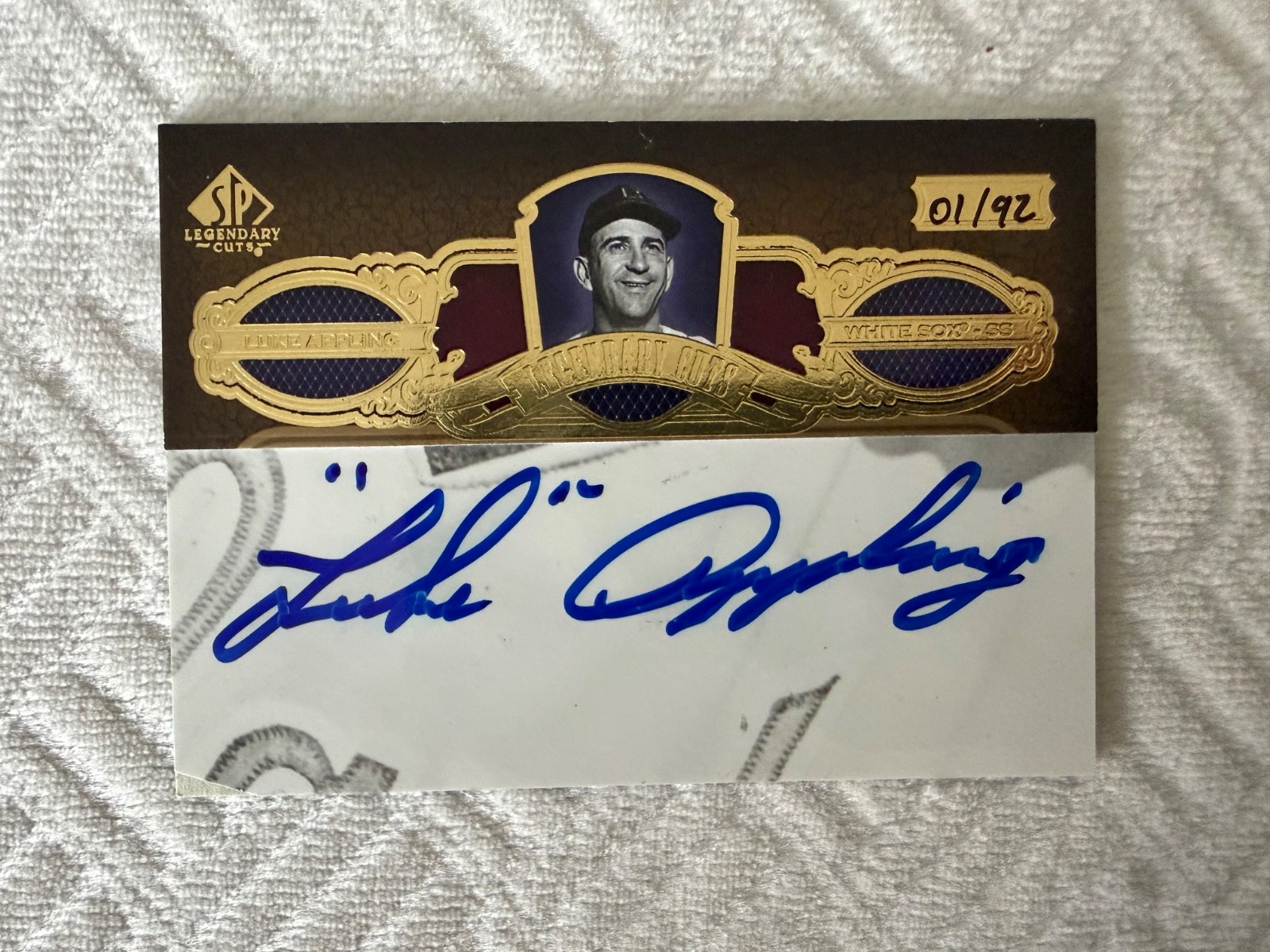 Legendary Cuts + Prime Cuts Luke Appling On Card Auto & Quad GU #1/92 & 2/5.!!! view 3