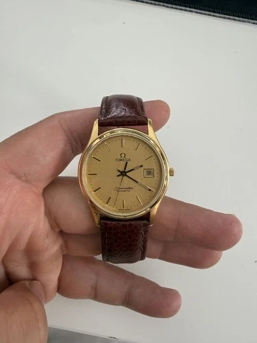 OH Serviced *NEAR MINT* Vintage 1984 OMEGA Seamaster Cal.1430 Qz Gold 33mm Men's