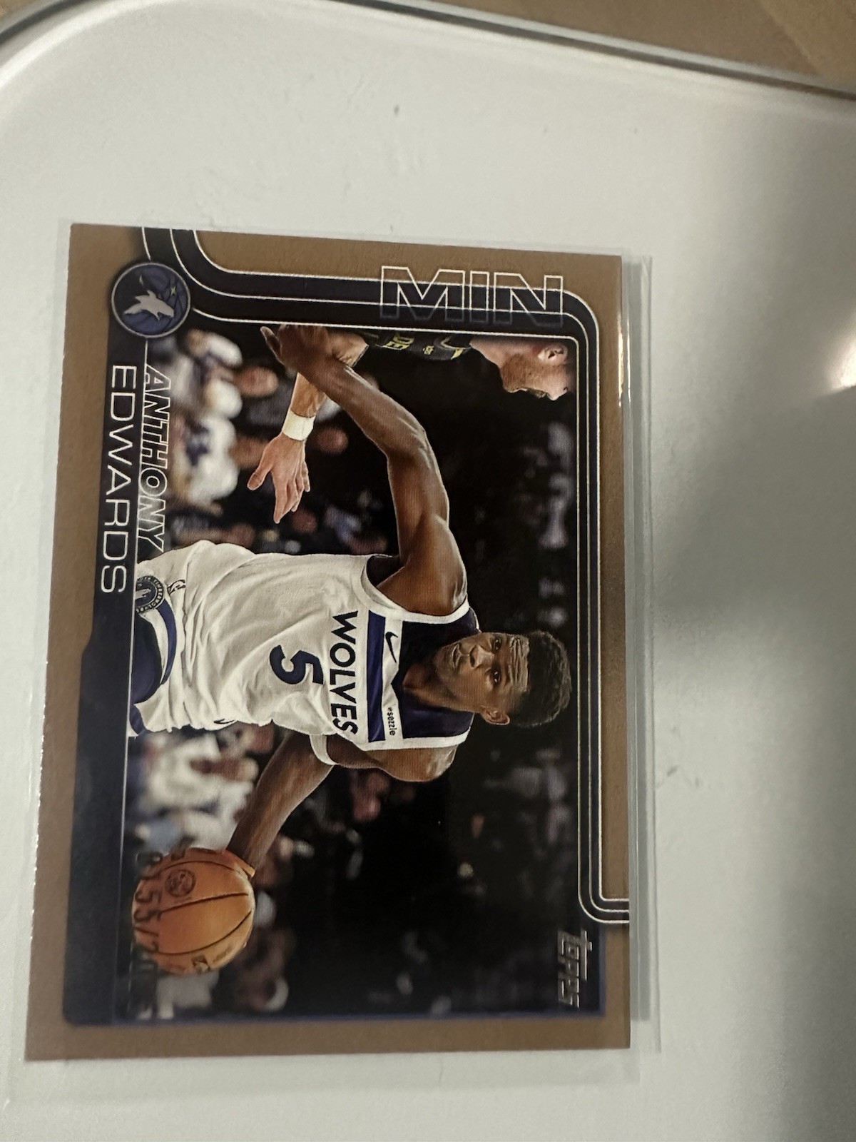 2025-26 Topps NBA Anthony Edwards #108 Gold Minnesota Timberwolves Numbered/2025