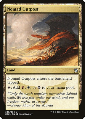 #ad Nomad Outpost NonFoil Khans of Tarkir 237 NM MTG $1.99
