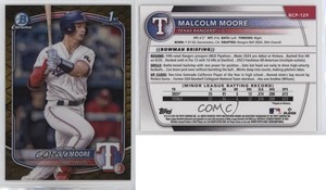 2025 Bowman Chrome Prospects Gold Reptilian Refractor /50 Malcolm Moore #BCP-129