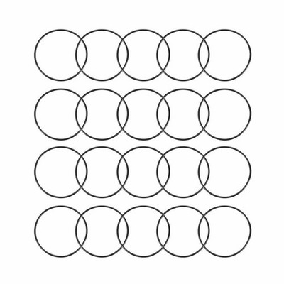 20Pcs Black 60 x 2mm Industrial Flexible Rubber O Ring Oil Sealing Grommets  *vy