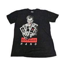 Batman Joker Mens T Shirt Size XL Deadmans Hand  DC Comic Graphic Tee Black