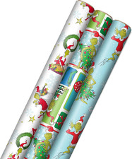 Dr. Seuss Grinch Wrapping Paper for Kids (3 Rolls: 105 Sq. Ft. Ttl) for Christma