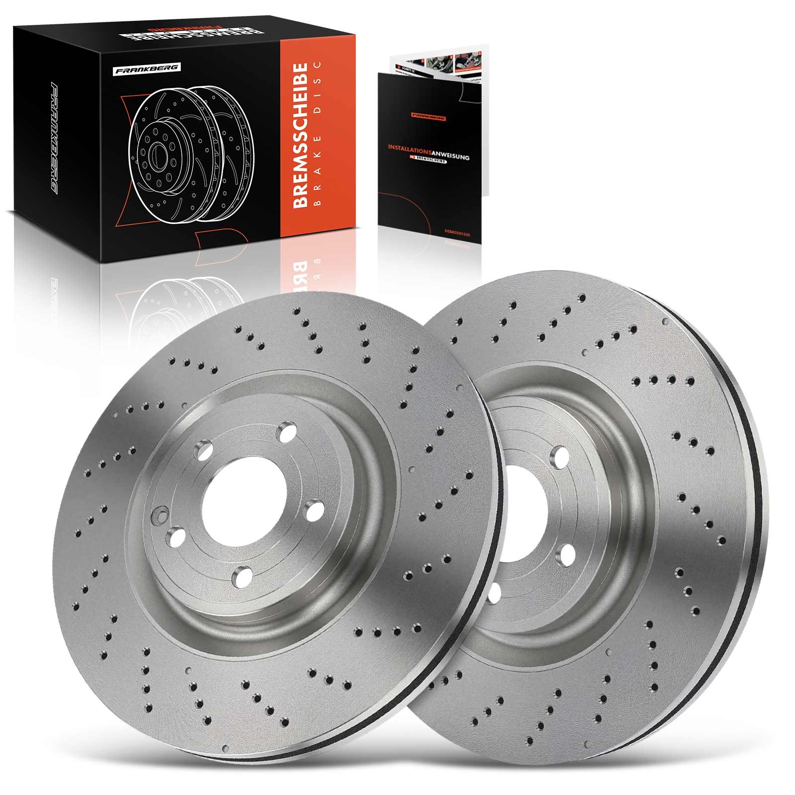 Frankberg 2x Brake Discs Pair Vented 344mm for Mercedes-Benz CLS C218 X218 Front