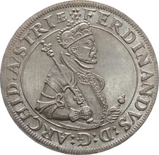 Roman German Empire House of Habsburg Archduke Ferdinand Thaler No Year Hall S