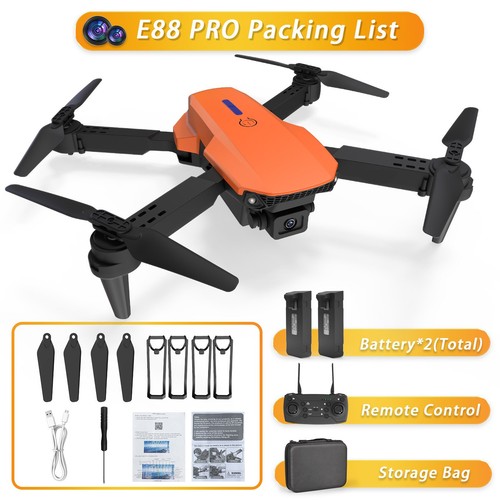 Professional Drone E88 4K Wide-Angle HD Camera Wifi Fpv Height Hold Foldable - Picture 10 of 28