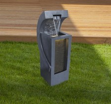 Zimmerbrunnen 100cm mit LED, Wasserspiel Wasserfall, Springbrunnen innen