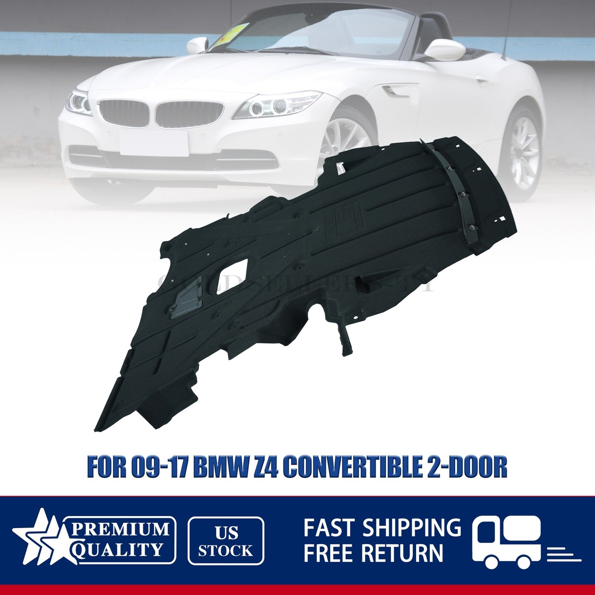 goo様 51757191073 Engine Splash Shield Guard For 2009-2017 BMW Z4