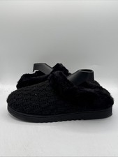 DEARFOAMS MEMORY FOAM WOMEN'S SLIPPERS, BLACK , SIZE L 9-10 - 1899637