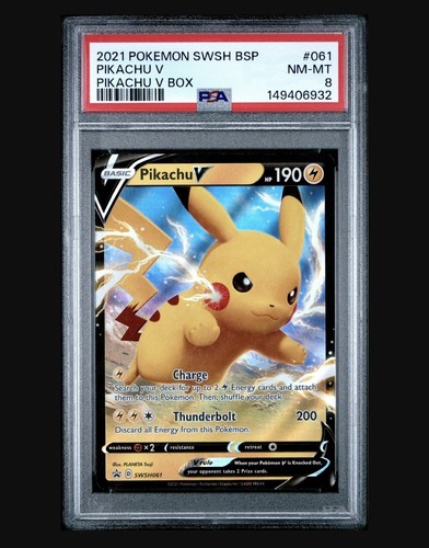 Pikachu V graded PSA 8 for sale on eBay
