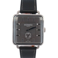 Hermes Carre H Classical 36mm Grey Stick Dial Watch Ref# TI1.741