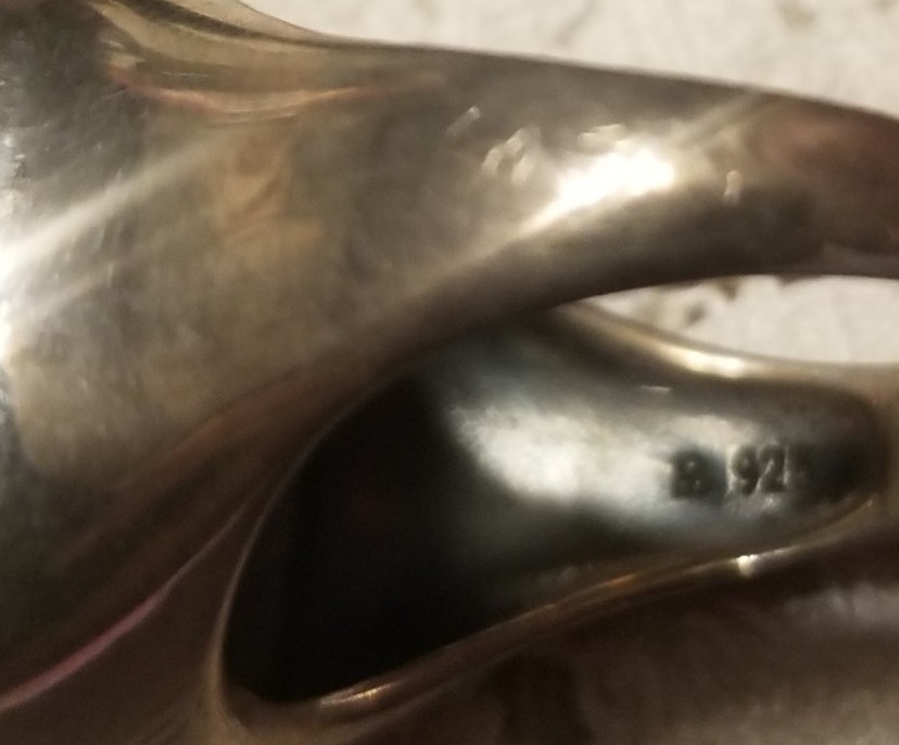 Amber Statement Ring Size 10, Sterling Silver 925 - image 10