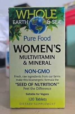 Natural Factors Whole Earth & Sea Women's Multivitamin & Mineral 120 Tabs 7/26