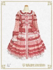Preview of BABY, THE STARS SHINE BRIGHT Pink Long Sleeve Lolita Dress Frills Ribbons