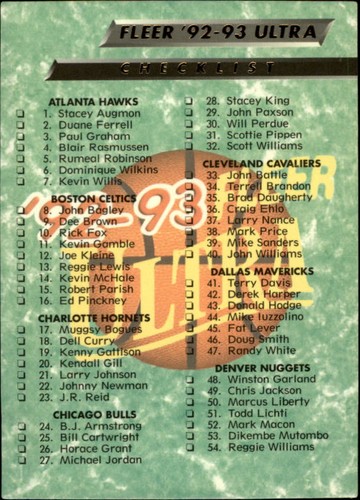 1992 Checklist 1-104 #199